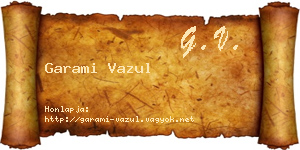 Garami Vazul névjegykártya